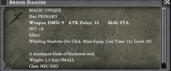 BROOD DAGGER item card